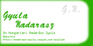 gyula madarasz business card