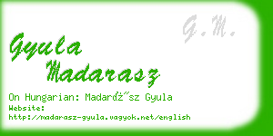 gyula madarasz business card